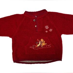 Vintage Disney Fleece Sweatshirt with Pooh Design